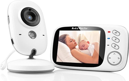 Babyfoon - Babyfoon Met Camera - LCD Kleurenscherm - Nachtzicht - Temperatuurweergave - Terugspreekfunctie