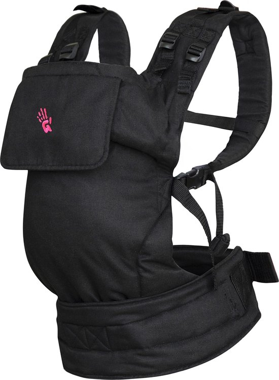 Draagzak Star 3.0 - zwart - Premium babydrager vanaf geboorte - GRATIS opbergtas