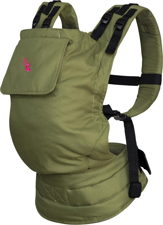 Draagzak Star 3.0 - kakigroen - Premium babydrager vanaf geboorte - GRATIS opbergtas