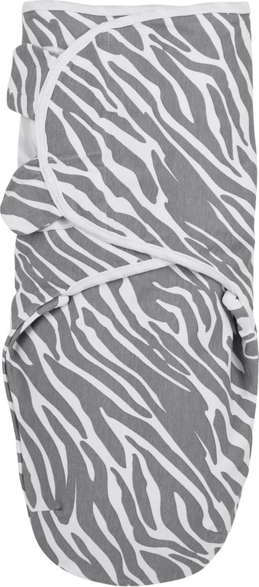 SwaddleMeyco Inbakerdoek Zebra - 0-3 mnd - grijs