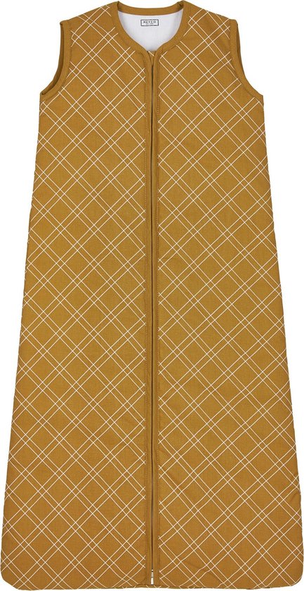 Meyco  Double Diamond babyslaapzak gevoerd - 90 cm - honey gold