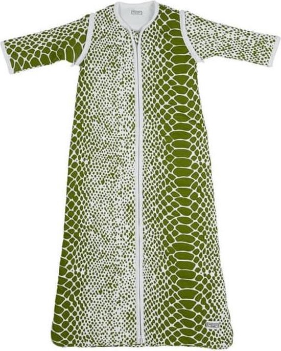Meyco Snake babyslaapzak met afritsbare mouw gevoerd  - 70cm - avocado