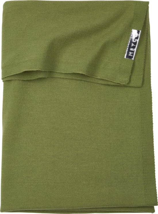 Meyco Knit basic ledikantdeken - 100x150cm - Avocado