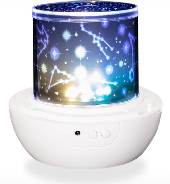 ForDig Sterrenprojector met 5 Patronen en 6 Lichtshows - Kinderlamp met Sterren Hemel Projectie - Sterrenhemel Plafond Projector Lamp voor Babykamer en Kinderkamer - Nachtlamp voor Baby en Kind - Nachtlampje voor Kinderen - Kids Nacht Snoezellamp