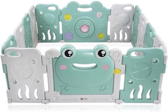 Grondbox kikker , kruipbox, speelbox, playpen, baby, peuter en kind afscherming - Frog