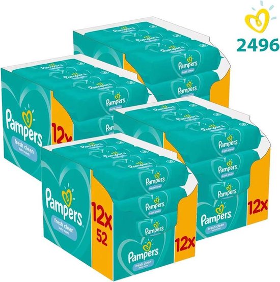 Pampers Fresh Clean Billendoekjes - Kwartaalbox 2496 doekjes