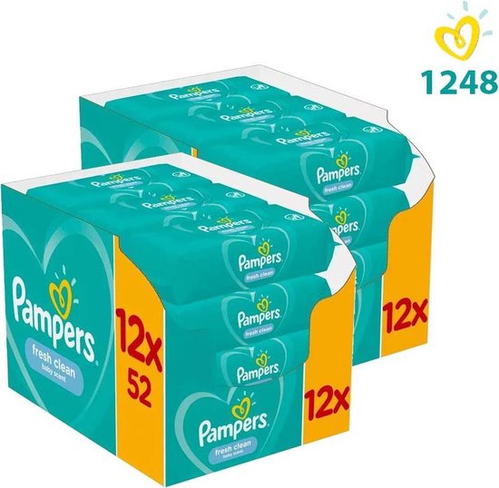 Pampers Baby Wipes Fresh Clean - Maandbox 1248 doekjes
