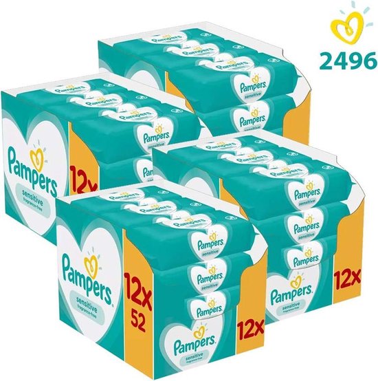 Pampers Baby Wipes Sensitive - 48x52 doekjes 2496 stuks
