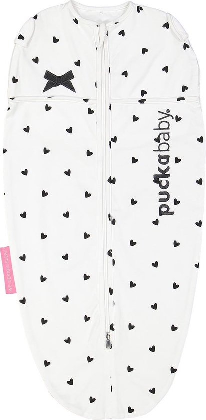 Puckababy inbakerslaapzak Original Mini 3-6 maanden - White Love