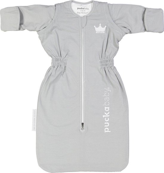 Puckababy Babyslaapzak Bag Newborn 0-6 maanden - 70 cm - alle seizoenen - Grey Stripe