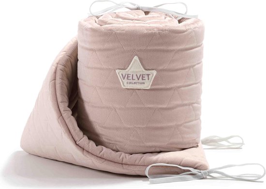 Smoke Roze 180cm - Bedbumper - Bedomrander - Parkomranding - Babybox - Boxbumper - stootrand
