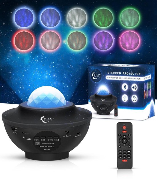 Sterren Projector - Met Bluetooth - Galaxy Projector - Sterrenhemel - USB - Star Projector - Nachtlampje voor baby en kinderen
