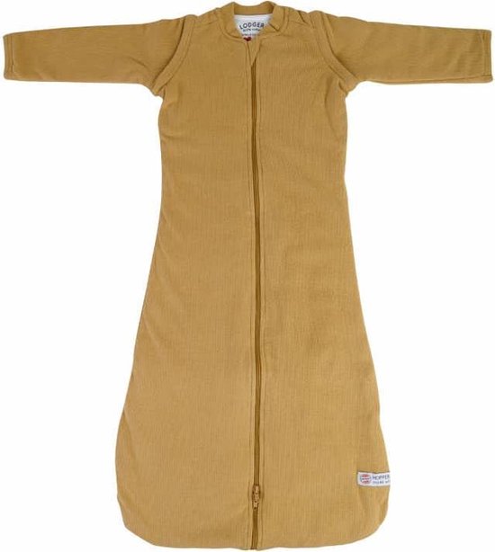 Lodger Babyslaapzak Met Mouwen - 4 - 12 Maanden - Ribstof - 3,3 TOG - Okergeel