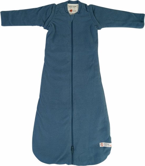Lodger Babyslaapzak 4 Seizoenen 12-36 maanden - Hopper Rib - 3,3 TOG - Afritsbare Mouwen - Gemakkelijk Verschonen - Deelbare Rits - Blauw - 86/98