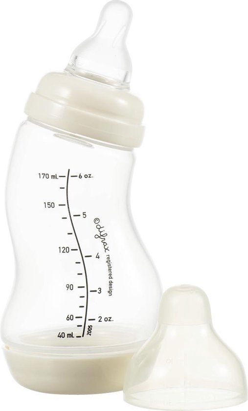 Difrax Anti-Colic S-Babyfles Natural - 170 ml - Popcorn/Crème