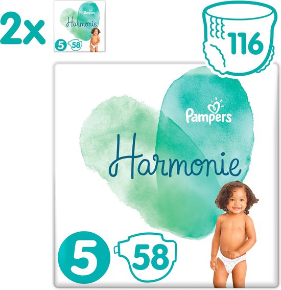 Pampers Harmonie / Pure Maat 5 (11kg+) 116 Luiers