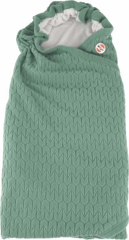 Lodger Wikkeldoek Baby - Wrapper Empire - 115x115 - 2-Laags - Gevoerd met Fleece - Multifunctioneel - 3 in 1 - Geschikt voor Autostoel en Maxi Cosi - Groen
