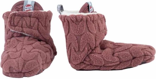 Lodger Antislip Sloffen Baby maat 20 - Slipper Empire - 2-Laags Fleece - Meisje - 12-18 maanden - Klittenbandsluiting - Antislip - Roze