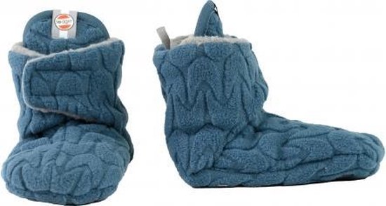 Lodger Antislip Sloffen Baby maat 20 - Slipper Empire - 2-Laags Fleece - Jongen - 12-18 maanden - Klittenbandsluiting - Antislip - Blauw