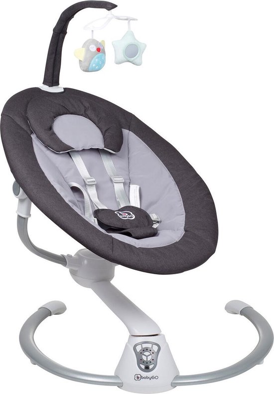 BabyGO Babyswing - Babyschommel Homey - Zwart