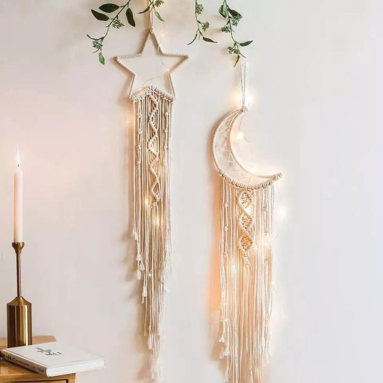 Macrame Boho Wandkleed Wanddecoratie Kinderkamer Muurdecoratie Babykamer Dromenvanger Wandhanger