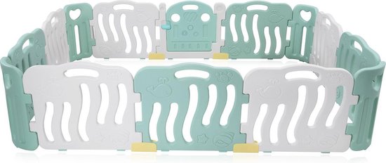 Meubelaire - Babybox - plastic - turquoise - wit 240 x 60 x 175cm