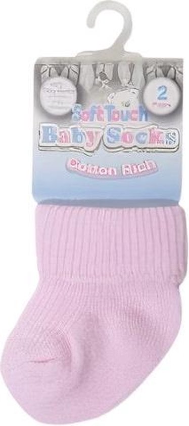 Soft Touch Babysokken Meisjes Katoen Roze 2-delig