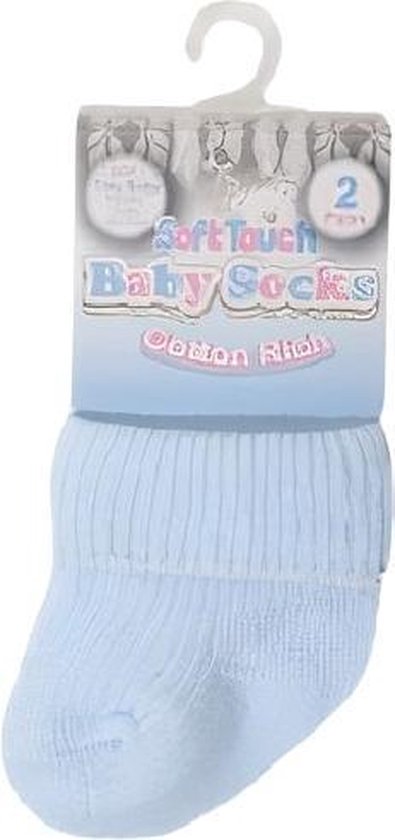 Soft Touch Babysokken Jongens Katoen Blauw 2-delig