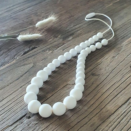 Jasmijn | Chic voedingsketting - Bijtketting - Baby ketting| Siliconen Kralen - Zonder BPA