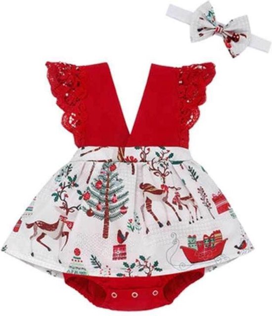 Kerstpakje- Kerst Romper - Kerstoutfit - Baby - 74/80