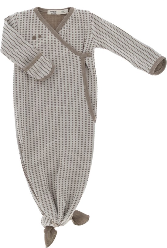 Snoozebaby new born cocoon van 100% organic katoen - 3-6 maanden - TOG 1.0 - Warm Brown bruin