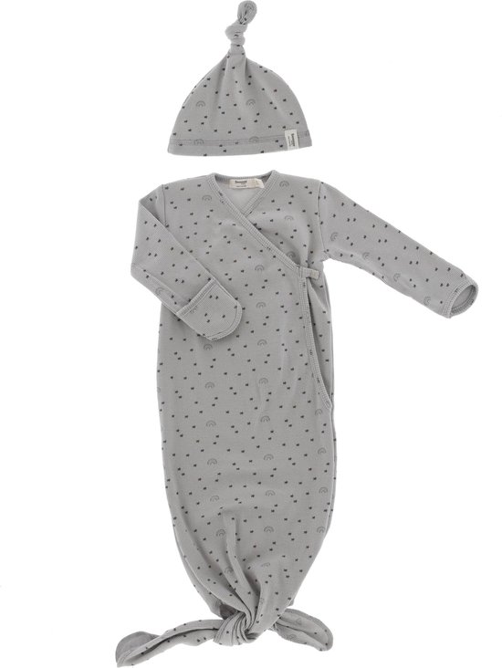 Snoozebaby new born cocoon van 100% organic katoen - incl mutsje - 0-3 maanden - TOG 1.0 - Let's Grow print