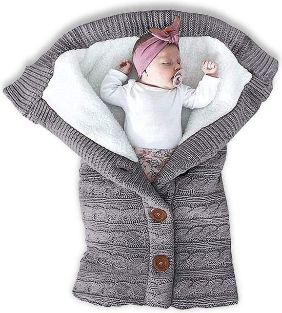 Prival Baby Slaapzak - Grijs - Babydeken - Inbakerslaapzak - Draagzak Baby - Babydrager
