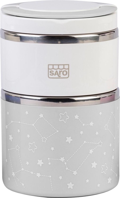 Saro Thermoskan Voor Babyvoeding Galaxy 820 Ml Grijs 3-delig