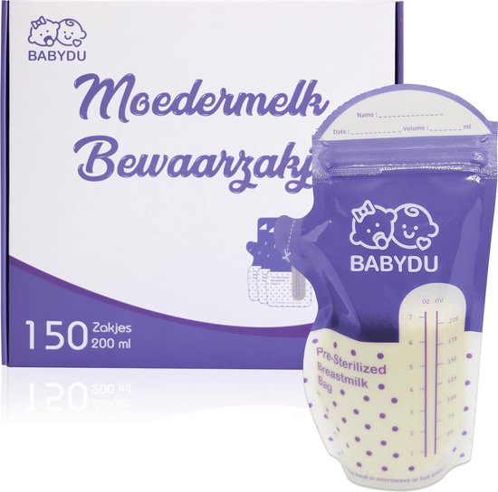 BabyDu® Moedermelk bewaarzakjes - Borstvoeding zakjes - 150 stuks