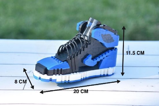Sneaker Lego Blocks - Jordan Legoblocks - Blauw Zwart - Bouwset - Sneaker Technics