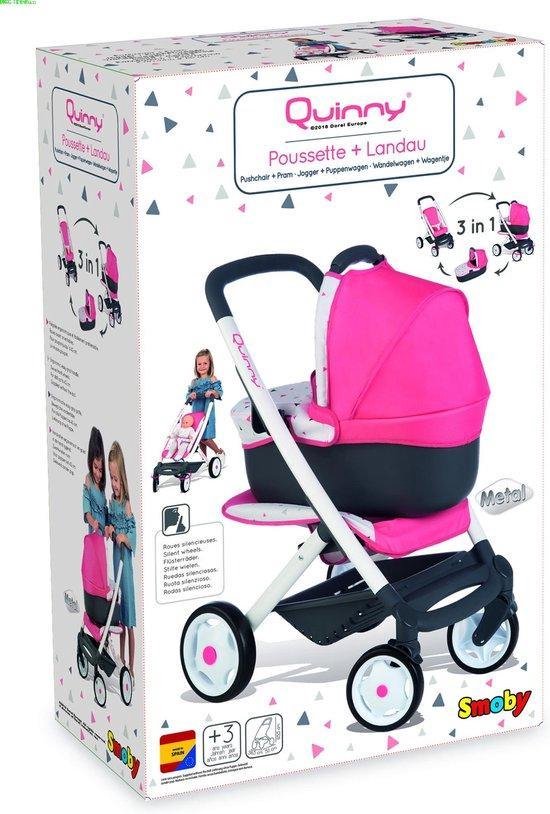 Luxe kinderwagen - Smoby Quinny - 3in1 Poppenwagen - wandelwagen/maxicosi/kinderwagen