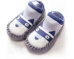 Antislip sokken Katoen voor Baby, peuter-Meisjes&jongen,Paars,Hemelsblauw,Grijs,Roze,Geel,Navy,Fijngebreide antislipsokken van zachte katoenmix in verschillende uitvoeringen.Tot 18 maanden