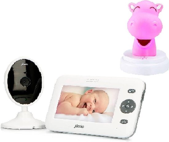 Alecto DVM 140 Beeld Babyfoon met Camera & Scherm + Roze Nachtlampje