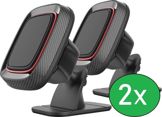 2-PACK Premium autohouder - gsm houder auto - auto telefoonhouder - mobiel houder auto-zuignap - dashboard-voorruit - auto gsm houder - smartphone houder auto carkit - magneet - magnetisch