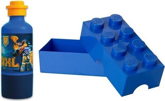 Lego Lunch Set | Broodtrommel | Drinkbeker | Lego Nexo Knights | Blauw | School | Brick