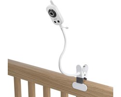 Babyfoon houder - Camera clip - Babykamer bewaken - Geen boren nodig - 5 inch scherm - Wit